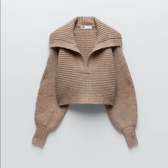 Zara Sweaters - ZARA CROPPED KNIT SWEATER